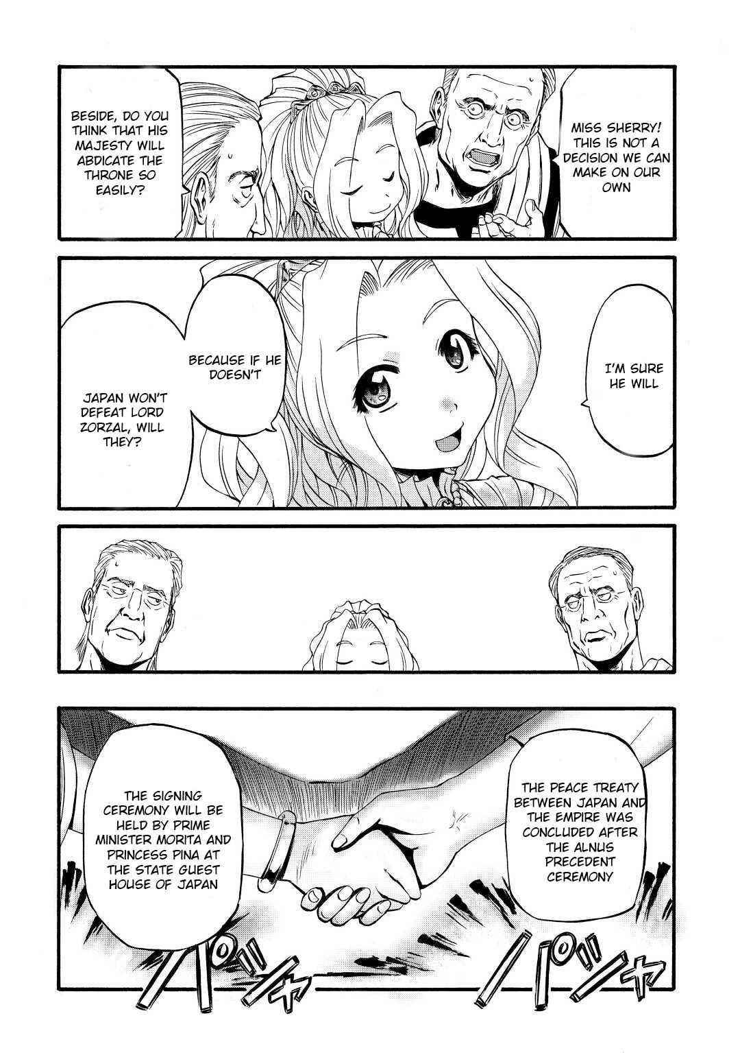 Gate – Jietai Kare No Chi Nite, Kaku Tatakeri Chapter 110 - Page 17 in English