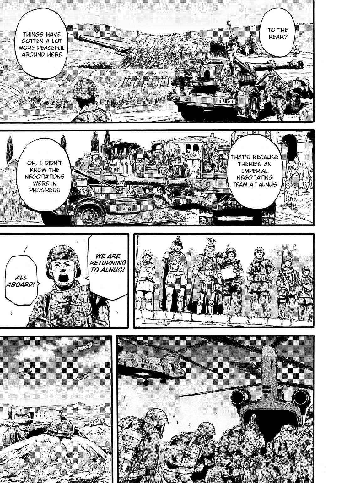 Gate – Jietai Kare No Chi Nite, Kaku Tatakeri Chapter 110 - Page 3 in English