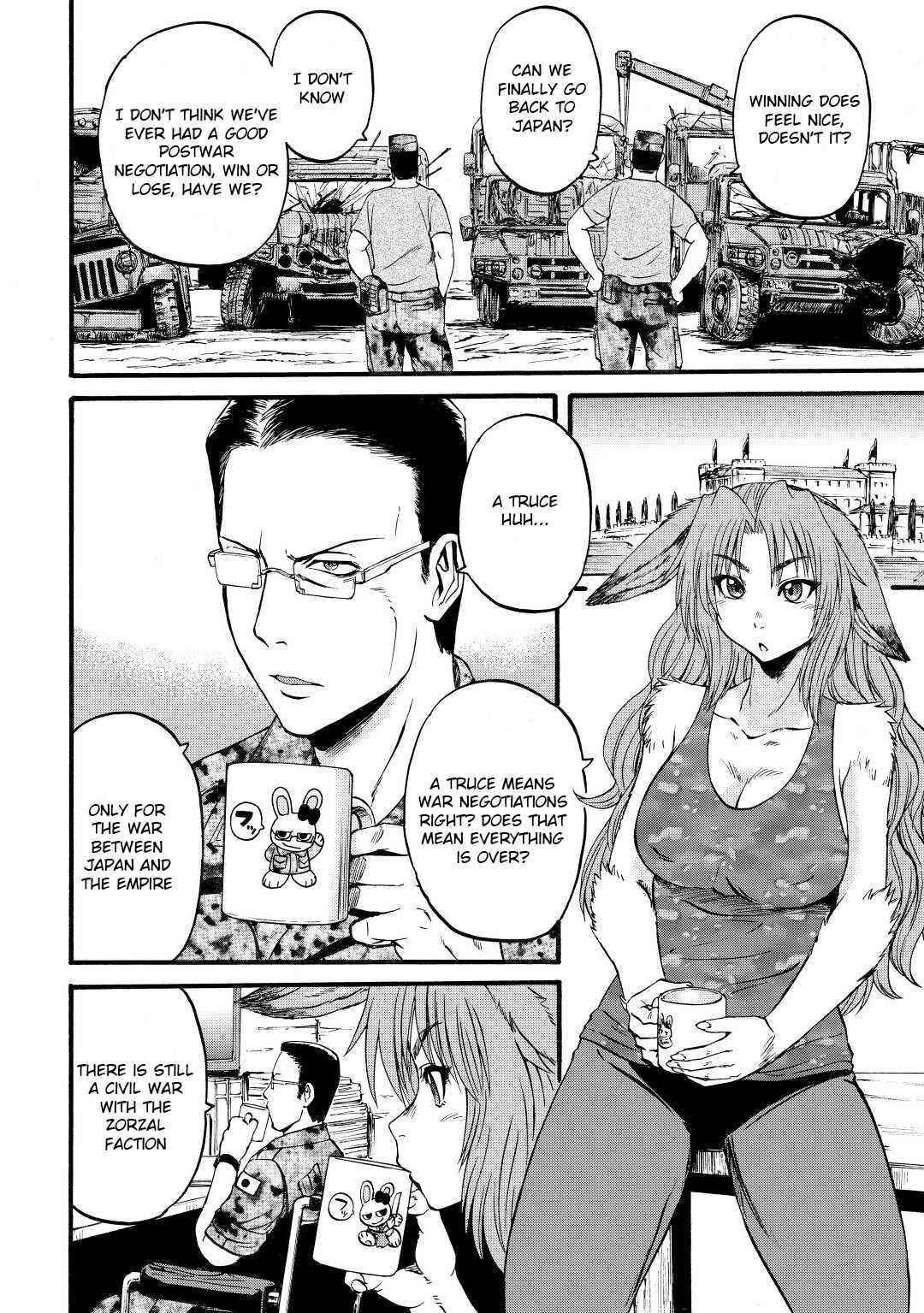 Gate – Jietai Kare No Chi Nite, Kaku Tatakeri Chapter 110 - Page 4 in English