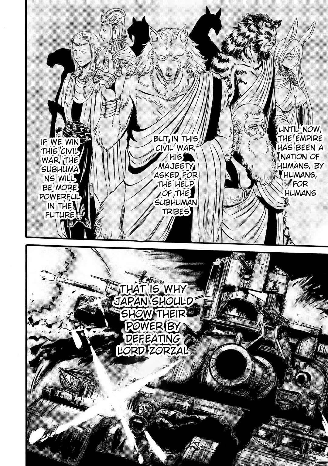 Gate – Jietai Kare No Chi Nite, Kaku Tatakeri Chapter 112 - Page 22 in English