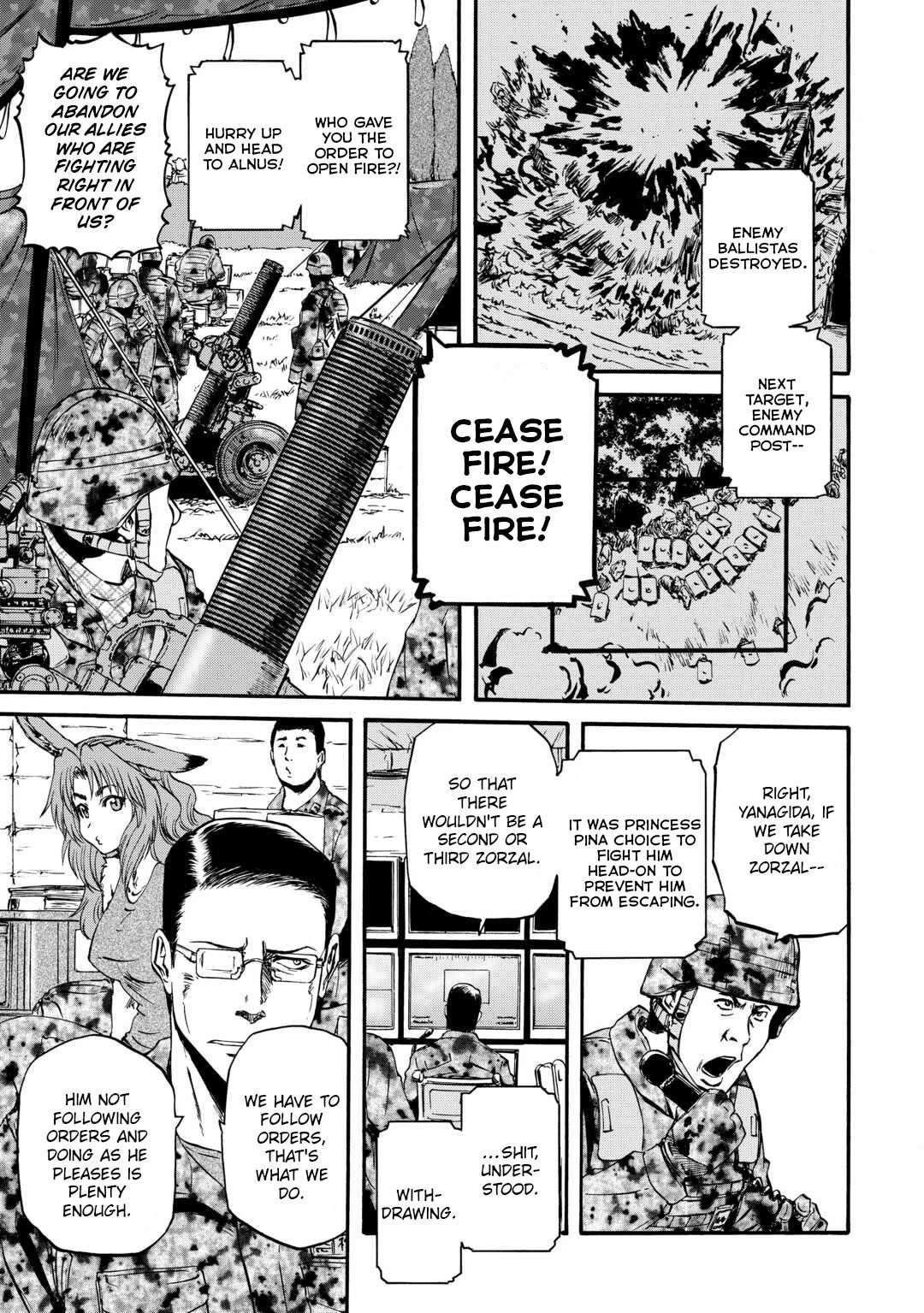 Gate – Jietai Kare No Chi Nite, Kaku Tatakeri Chapter 129 - Page 15 in English