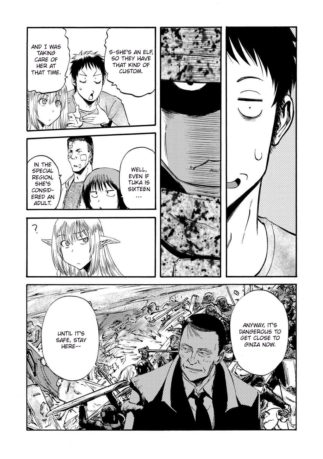 Gate – Jietai Kare No Chi Nite, Kaku Tatakeri Chapter 133 - Page 34 in English