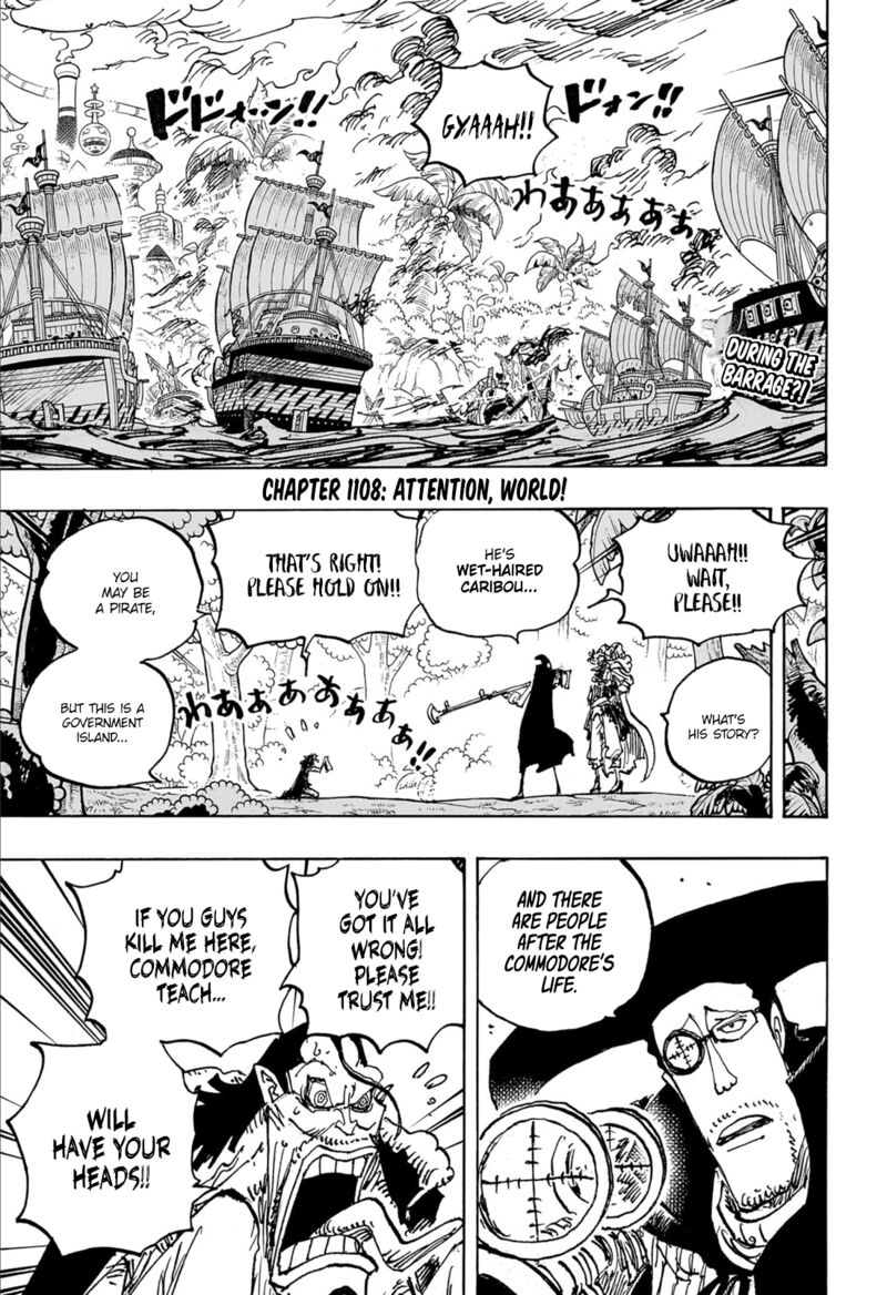 One Piece Chapter 1108 - Page 3 in English