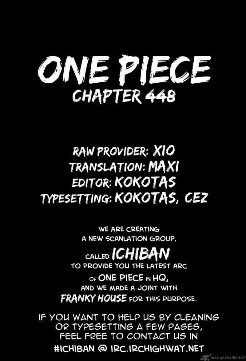 One Piece Chapter 448 - Page 19 in English