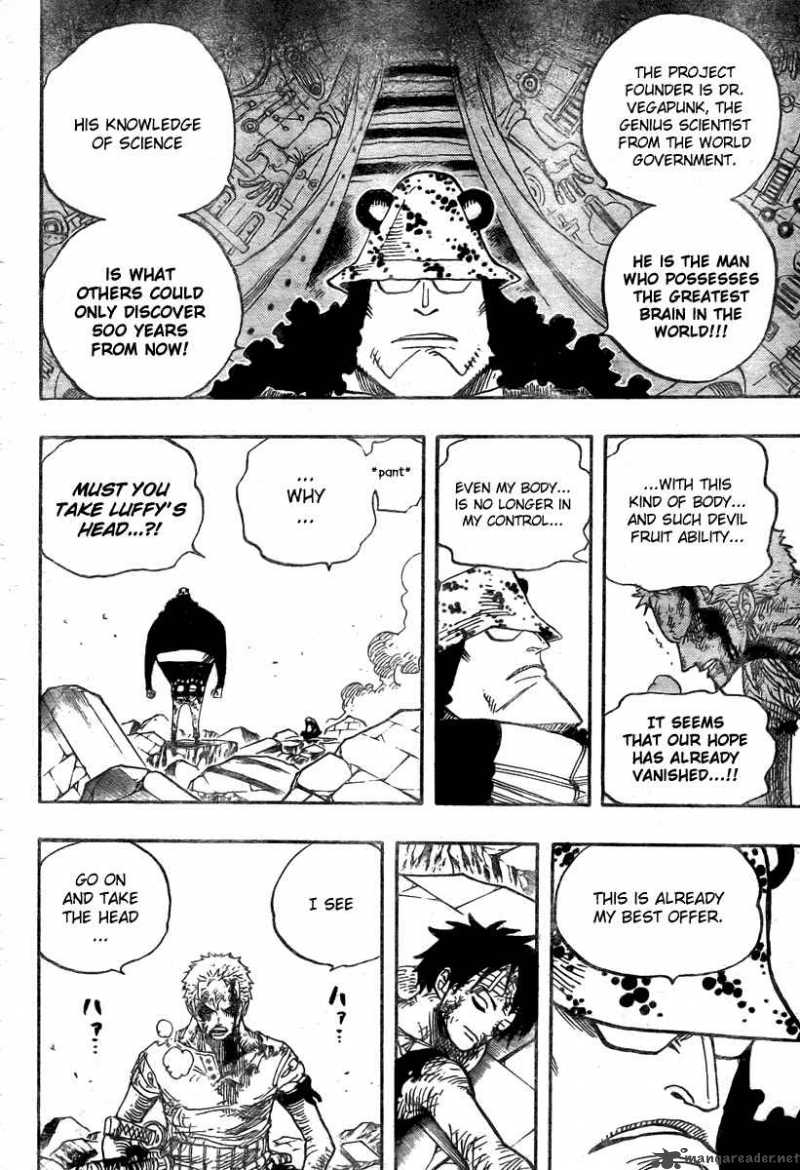 One Piece Chapter 485 - Page 10 in English