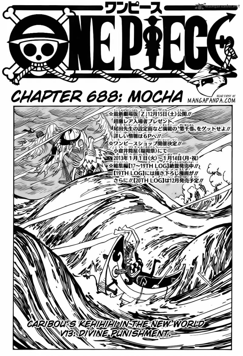 One Piece Chapter 688 - Page 3 in English