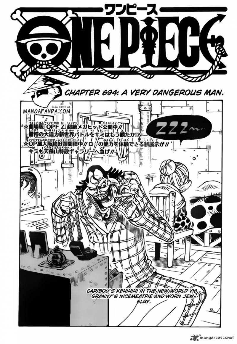 One Piece Chapter 694 - Page 3 in English