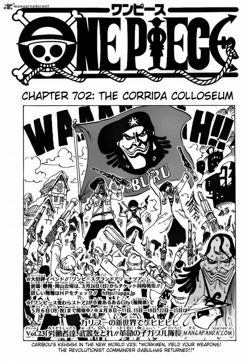 One Piece Chapter 702 - Page 3 in English