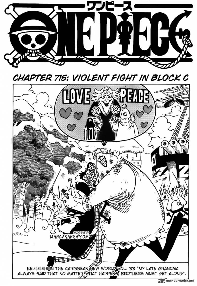One Piece Chapter 715 - Page 3 in English