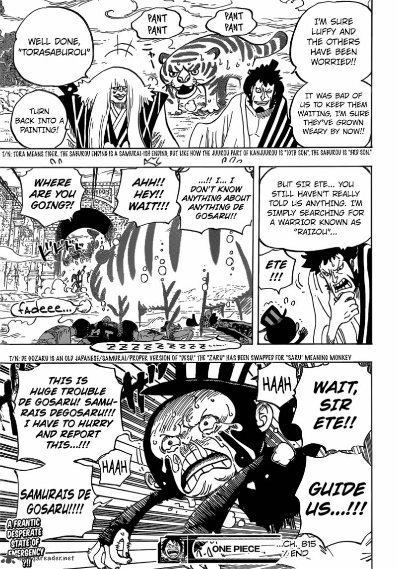 One Piece Chapter 815 - Page 19 in English