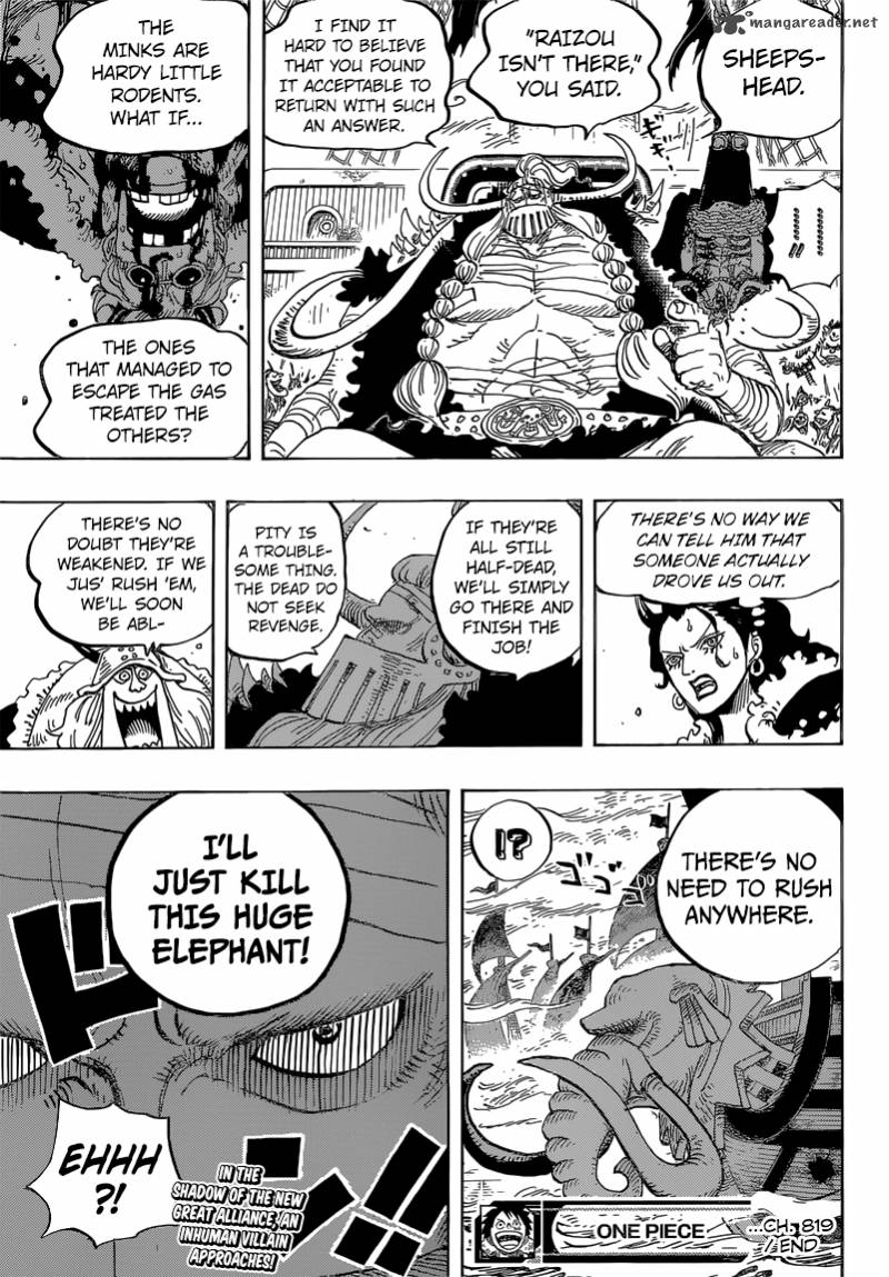 One Piece Chapter 819 - Page 19 in English
