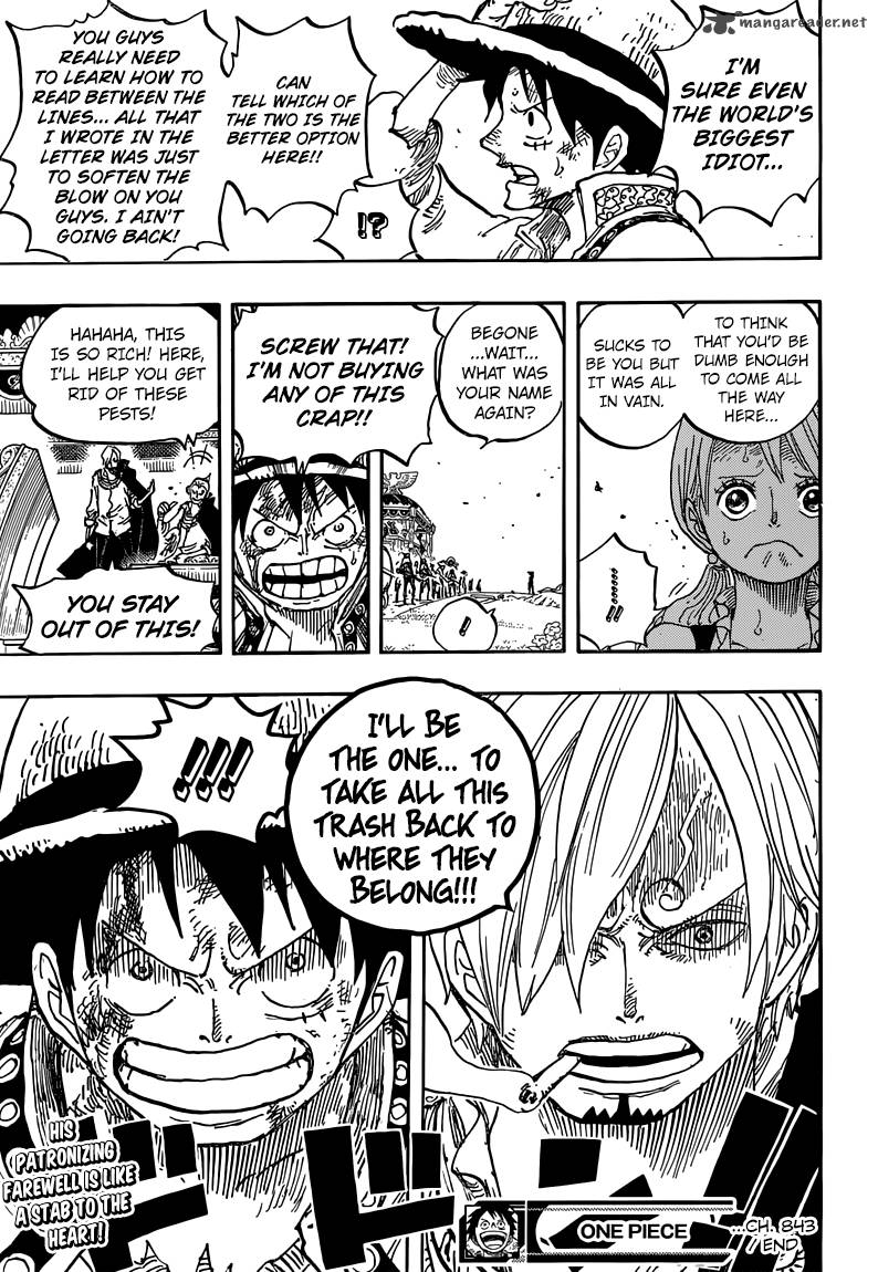 One Piece Chapter 843 - Page 19 in English