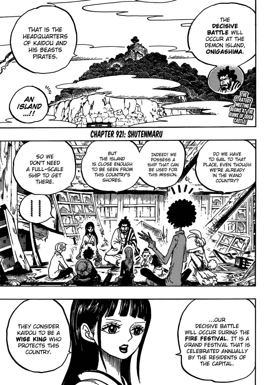 One Piece Chapter 921 - Page 3 in English