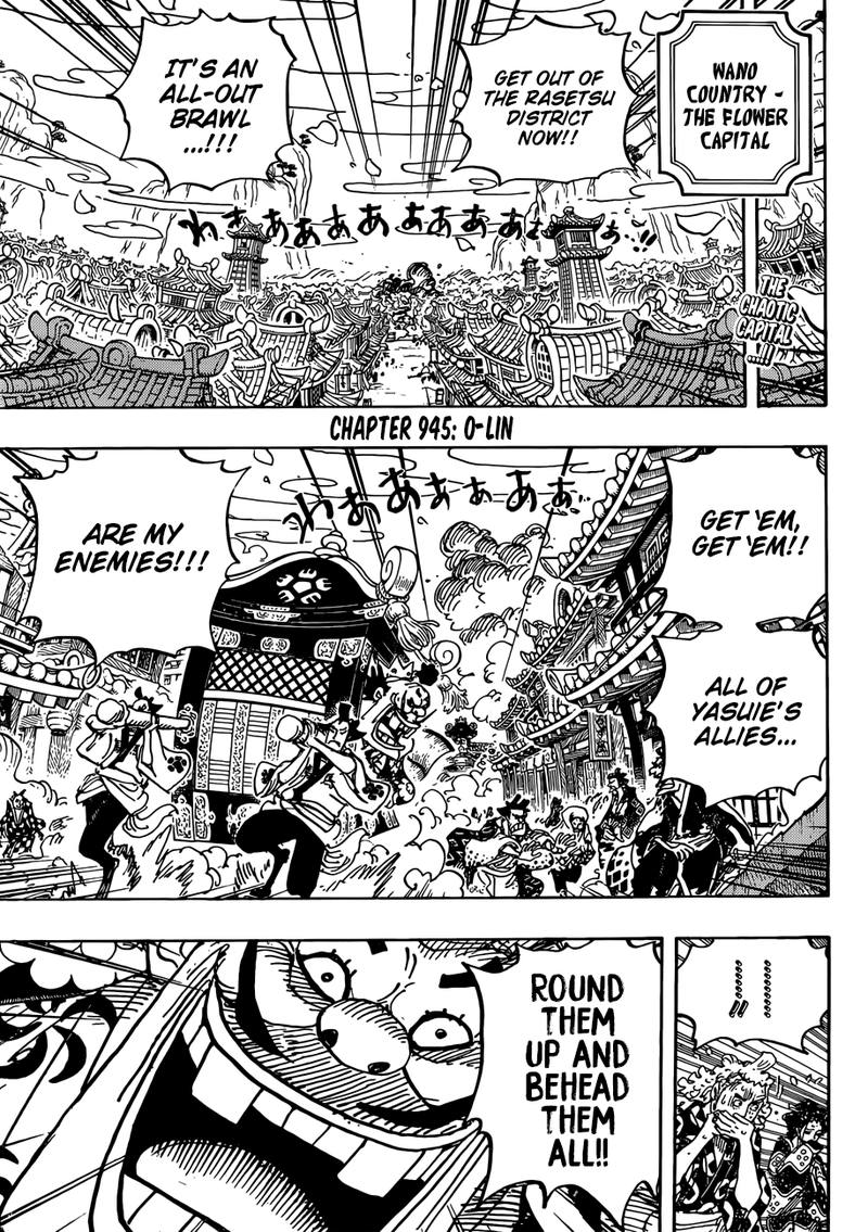 One Piece Chapter 945 - Page 3 in English