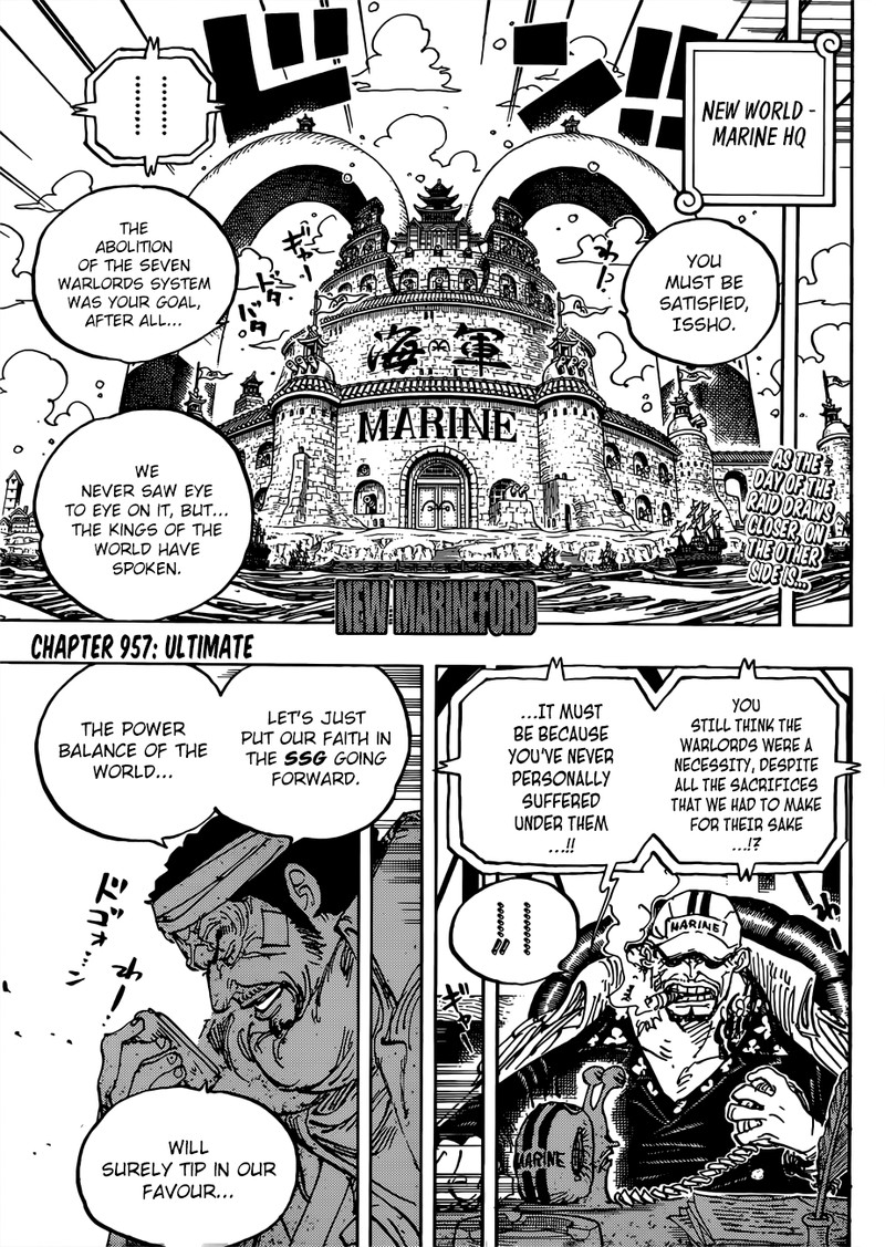 One Piece Chapter 957 - Page 3 in English