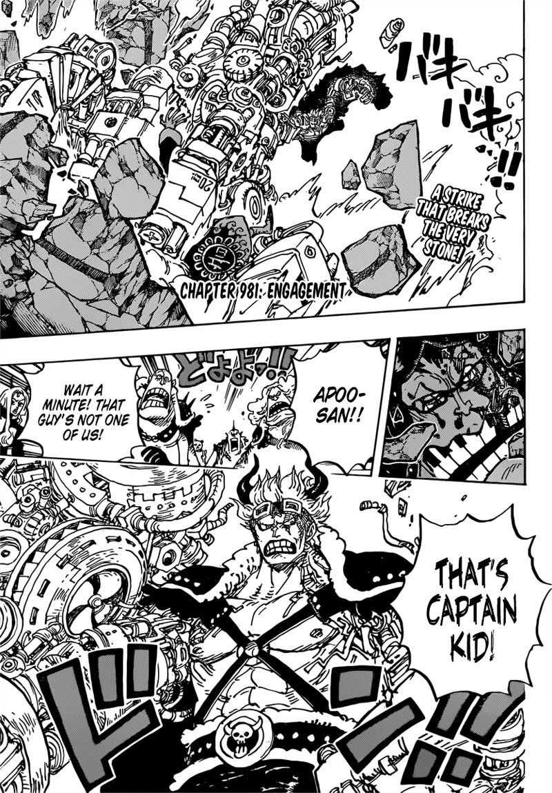 One Piece Chapter 981 - Page 3 in English