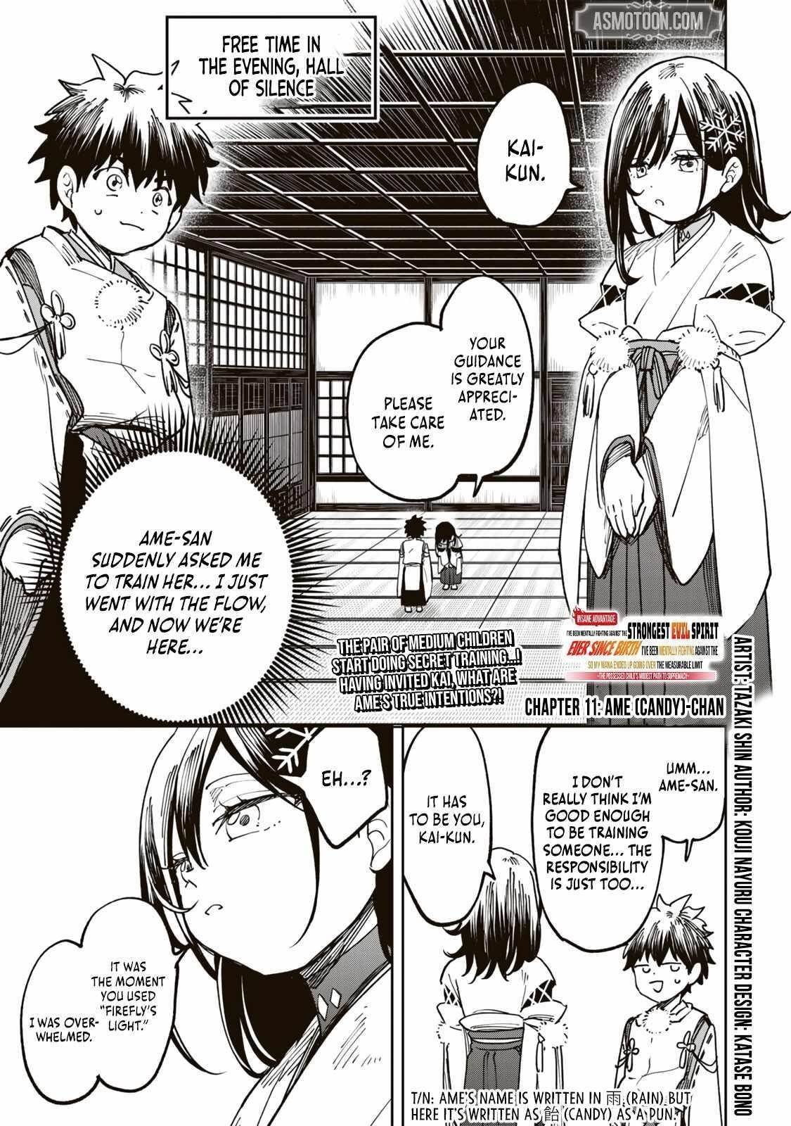 I’ve Been Mentally Fighting Against The Strongest Evil Spirit Ever Since Birth (Insane Advantage), So My Magic Power Ended Up Going Over The Measurable Limit ~The Possessed Child’s Modest Path to Supremacy~ Chapter 11 - Page 1 in English