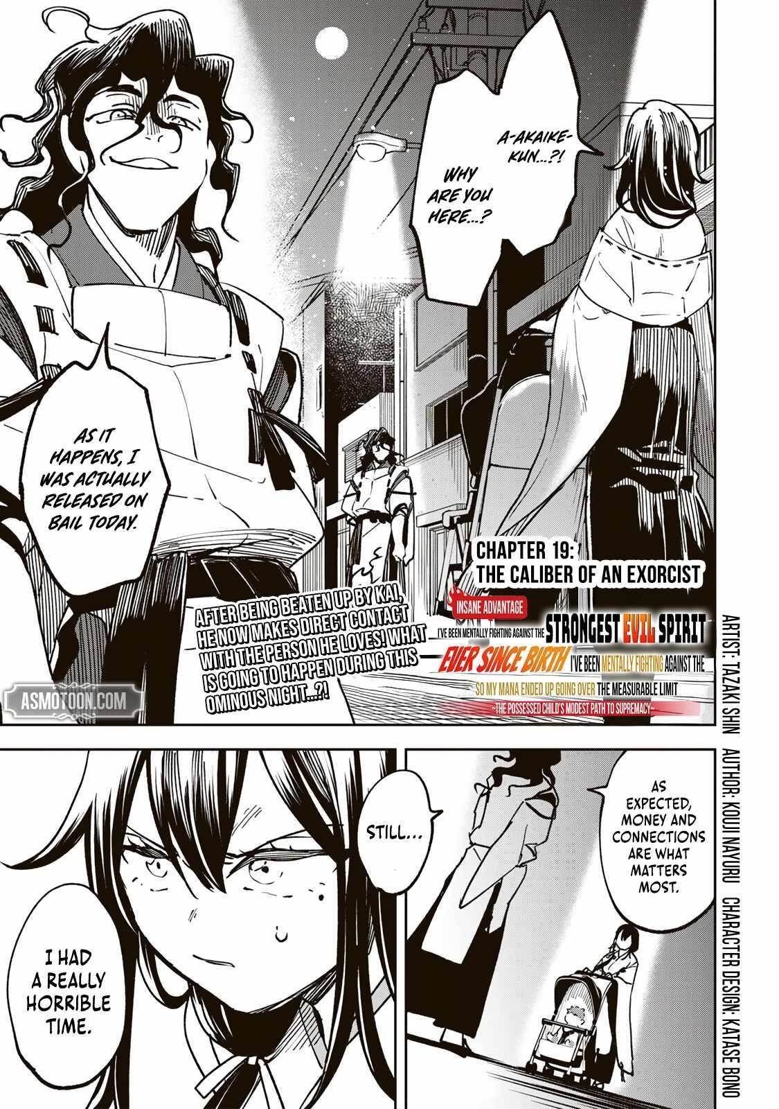 I’ve Been Mentally Fighting Against The Strongest Evil Spirit Ever Since Birth (Insane Advantage), So My Magic Power Ended Up Going Over The Measurable Limit ~The Possessed Child’s Modest Path to Supremacy~ Chapter 19 - Page 1 in English