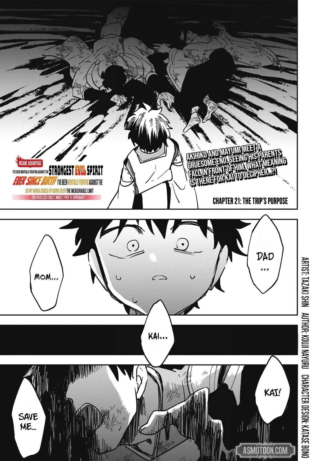 I’ve Been Mentally Fighting Against The Strongest Evil Spirit Ever Since Birth (Insane Advantage), So My Magic Power Ended Up Going Over The Measurable Limit ~The Possessed Child’s Modest Path to Supremacy~ Chapter 21 - Page 1 in English