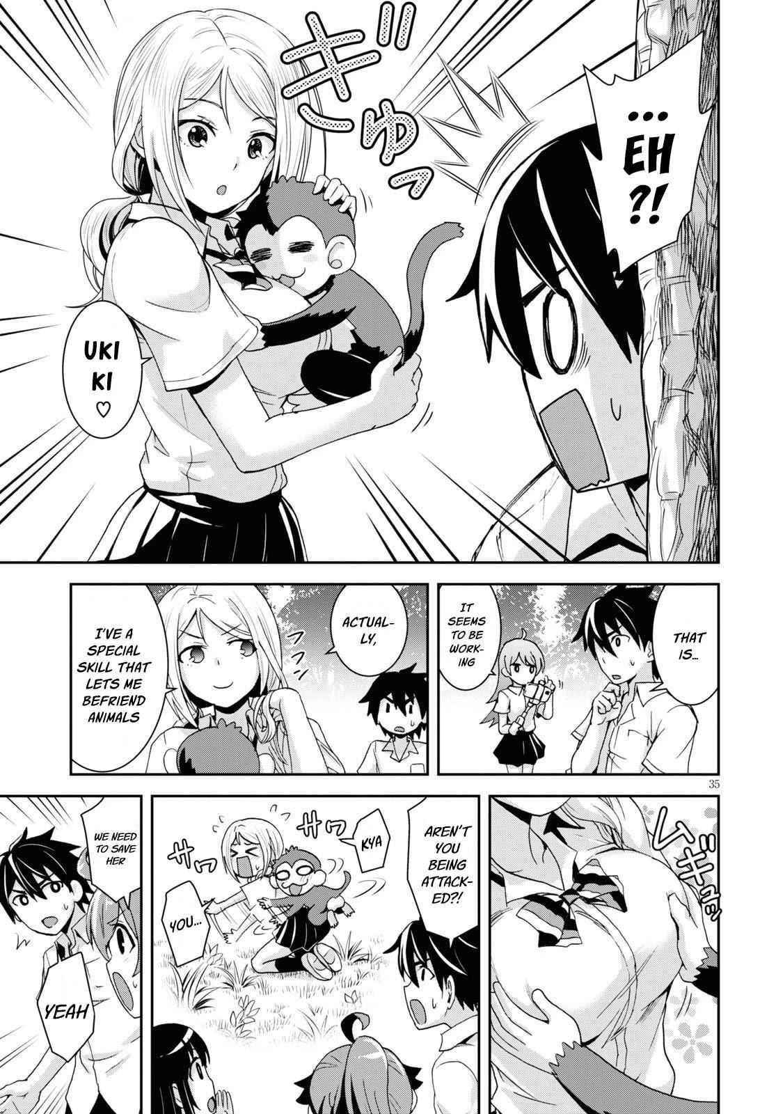 Isekai Yurutto Survival Seikatsu: Gakkou No Minna To Isekai No Mujintou Ni Tenishitakedo Ore Dake Rakushou Desu Chapter 1 - Page 38 in English