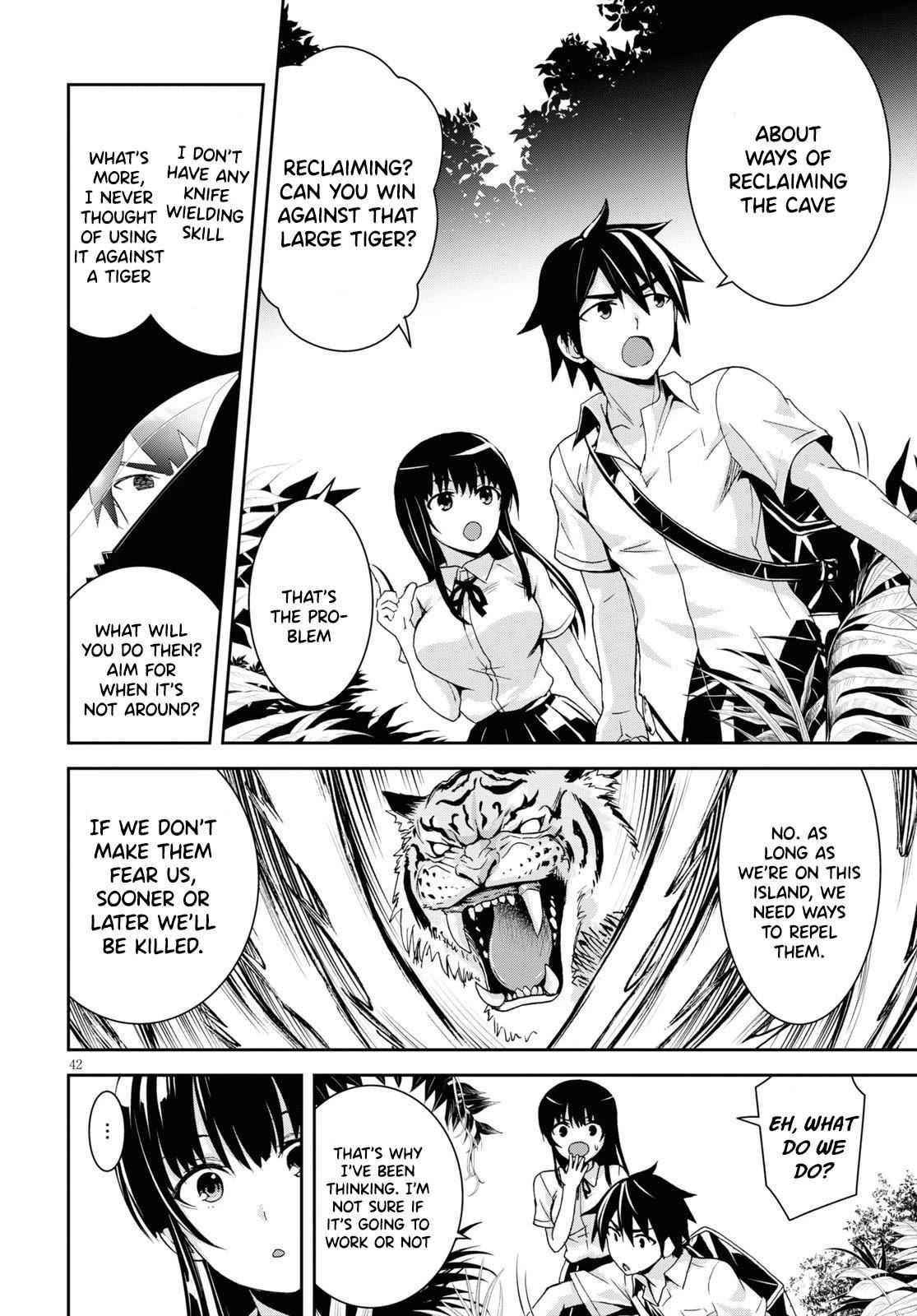 Isekai Yurutto Survival Seikatsu: Gakkou No Minna To Isekai No Mujintou Ni Tenishitakedo Ore Dake Rakushou Desu Chapter 1 - Page 45 in English