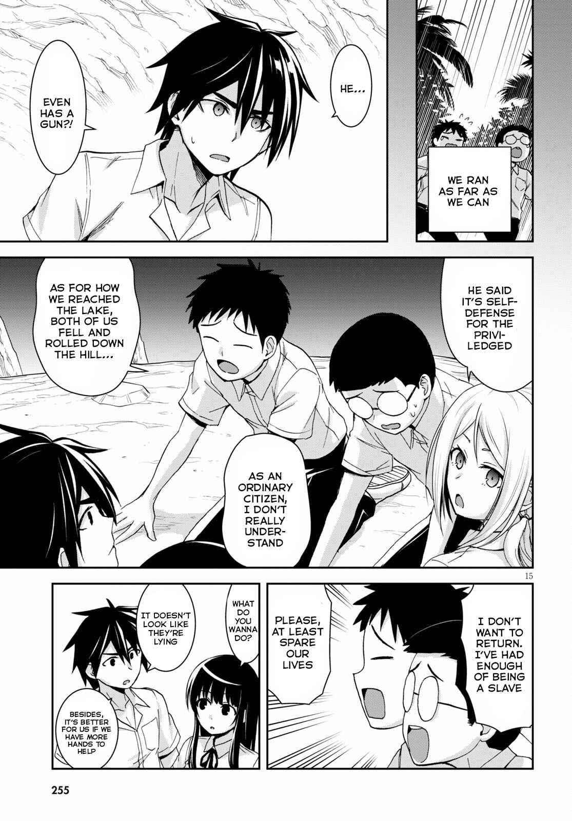 Isekai Yurutto Survival Seikatsu: Gakkou No Minna To Isekai No Mujintou Ni Tenishitakedo Ore Dake Rakushou Desu Chapter 12 - Page 14 in English