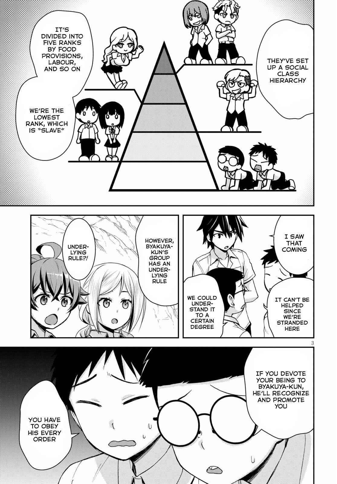 Isekai Yurutto Survival Seikatsu: Gakkou No Minna To Isekai No Mujintou Ni Tenishitakedo Ore Dake Rakushou Desu Chapter 12 - Page 3 in English