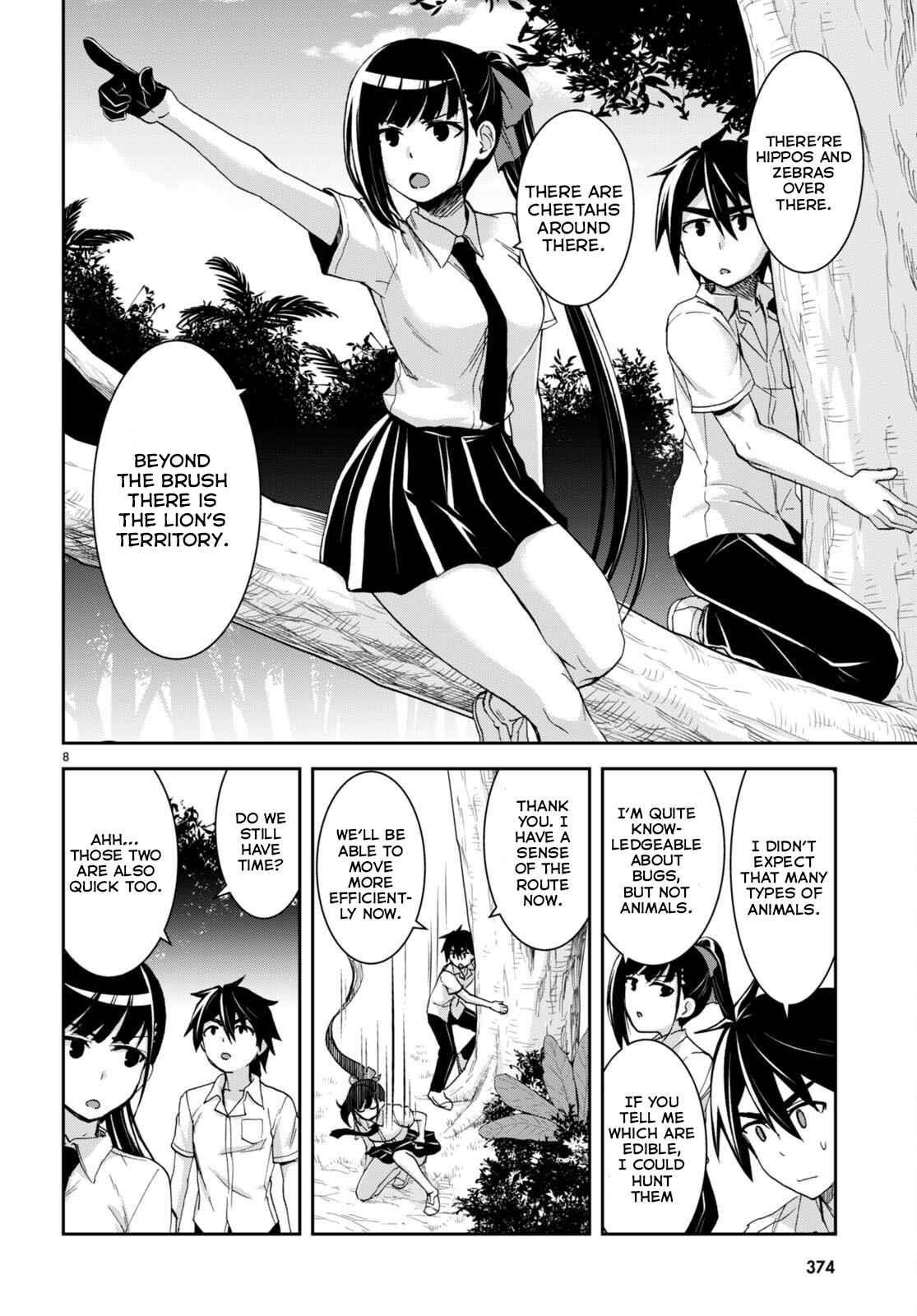 Isekai Yurutto Survival Seikatsu: Gakkou No Minna To Isekai No Mujintou Ni Tenishitakedo Ore Dake Rakushou Desu Chapter 17 - Page 8 in English