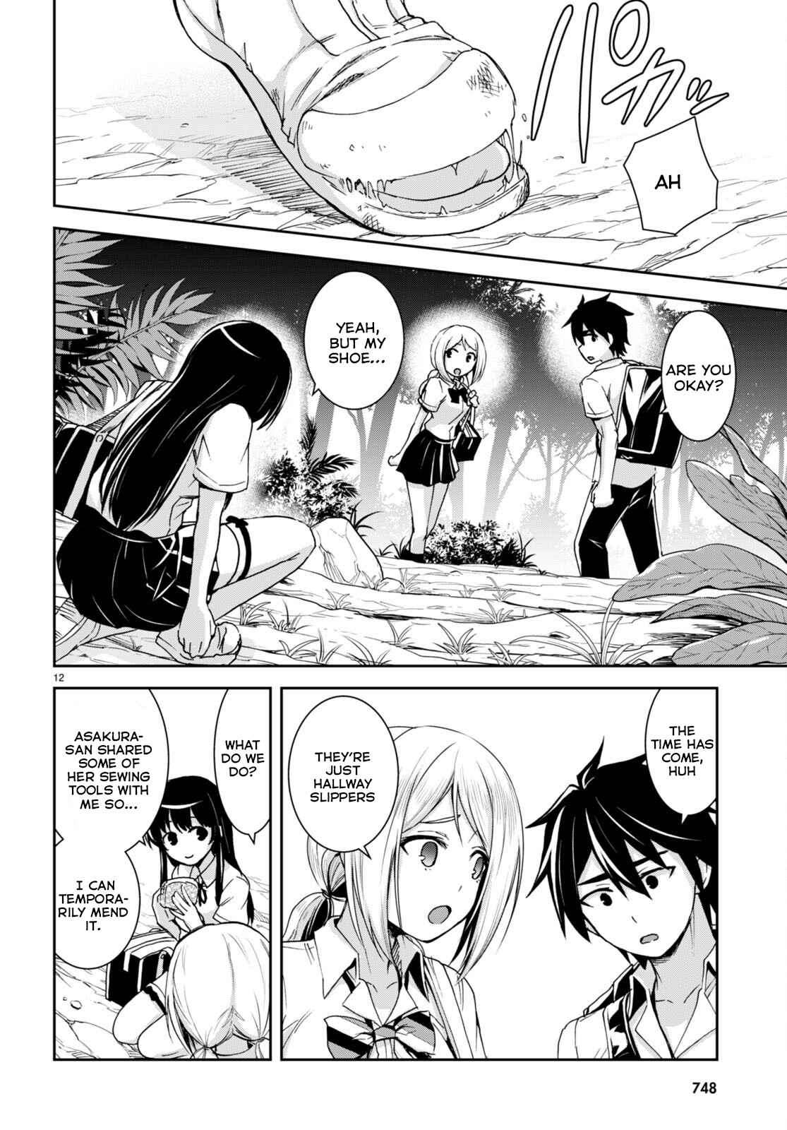 Isekai Yurutto Survival Seikatsu: Gakkou No Minna To Isekai No Mujintou Ni Tenishitakedo Ore Dake Rakushou Desu Chapter 20 - Page 12 in English