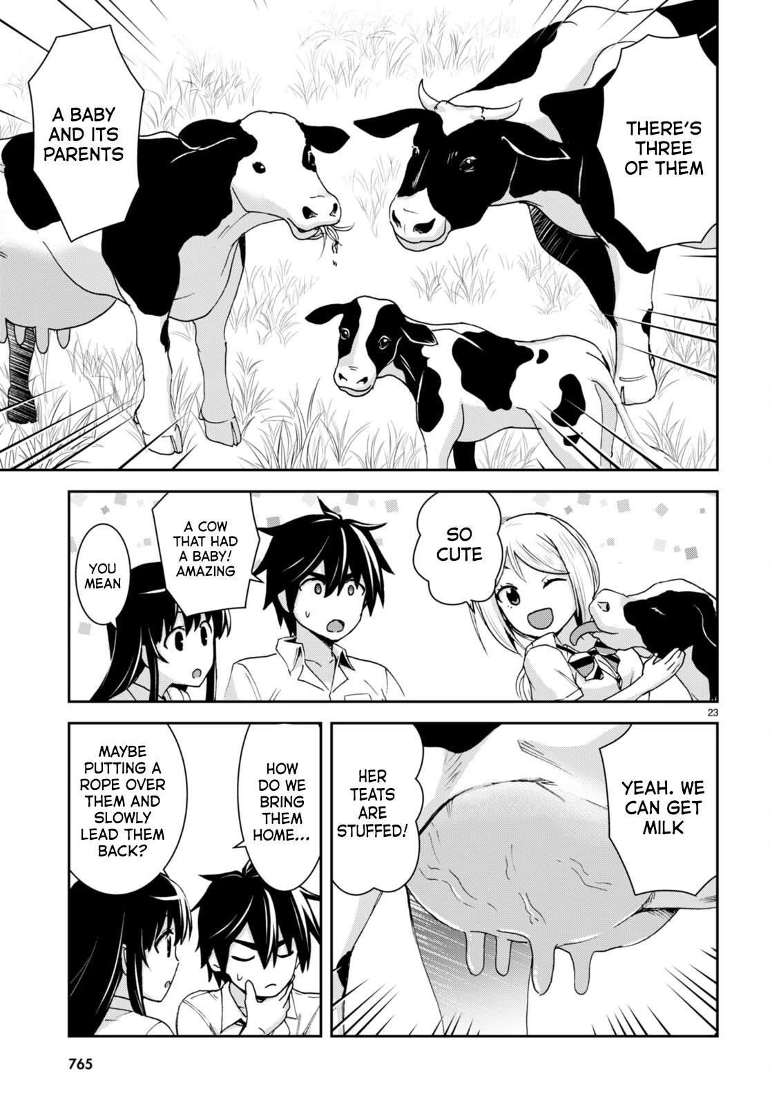 Isekai Yurutto Survival Seikatsu: Gakkou No Minna To Isekai No Mujintou Ni Tenishitakedo Ore Dake Rakushou Desu Chapter 21 - Page 23 in English