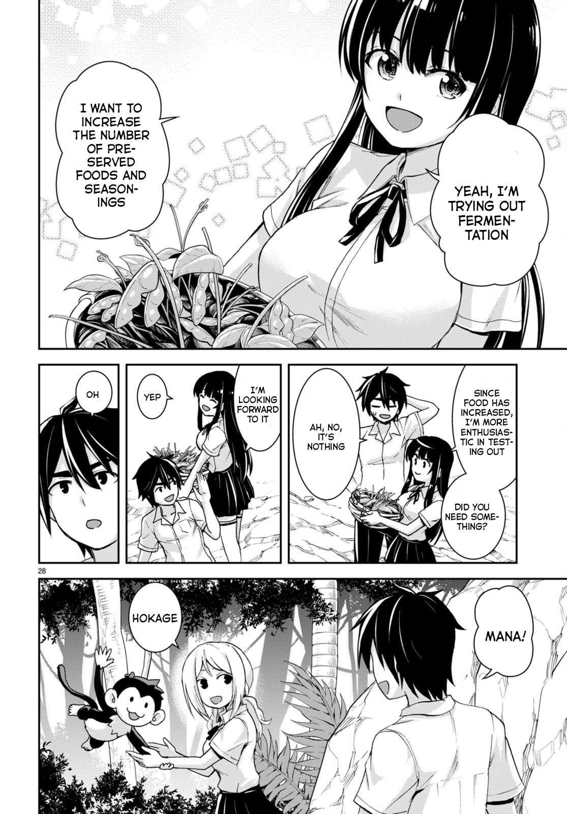 Isekai Yurutto Survival Seikatsu: Gakkou No Minna To Isekai No Mujintou Ni Tenishitakedo Ore Dake Rakushou Desu Chapter 22 - Page 28 in English