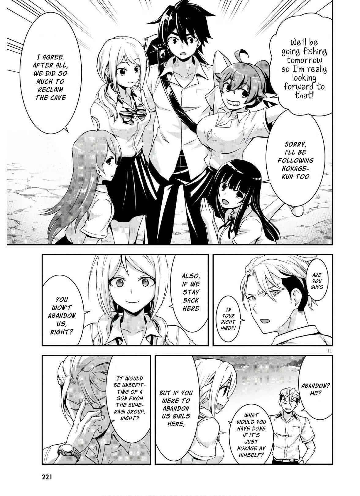 Isekai Yurutto Survival Seikatsu: Gakkou No Minna To Isekai No Mujintou Ni Tenishitakedo Ore Dake Rakushou Desu Chapter 3 - Page 11 in English