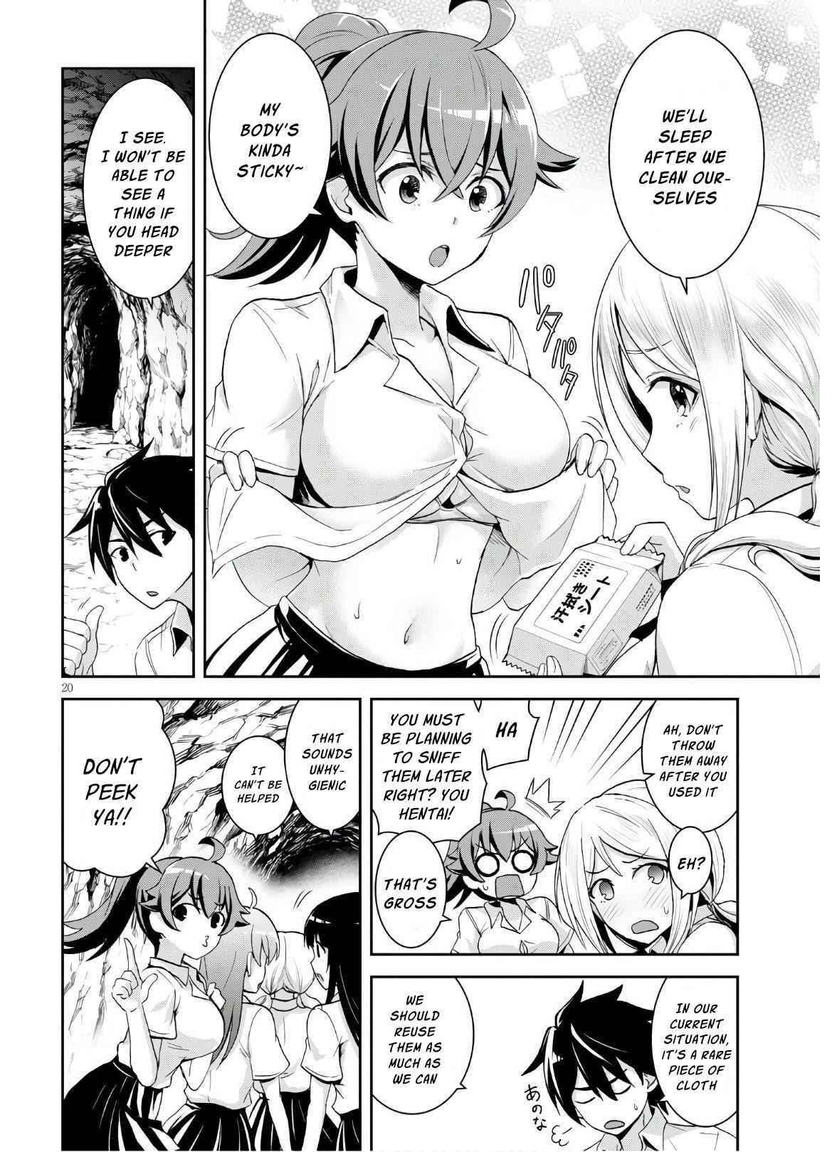 Isekai Yurutto Survival Seikatsu: Gakkou No Minna To Isekai No Mujintou Ni Tenishitakedo Ore Dake Rakushou Desu Chapter 3 - Page 20 in English