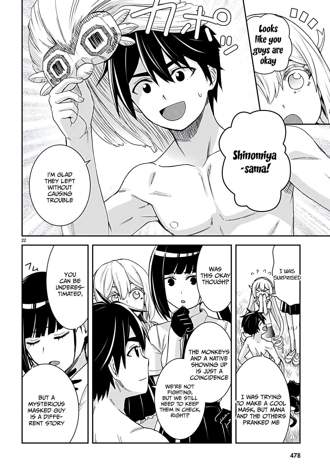 Isekai Yurutto Survival Seikatsu: Gakkou No Minna To Isekai No Mujintou Ni Tenishitakedo Ore Dake Rakushou Desu Chapter 34 - Page 23 in English