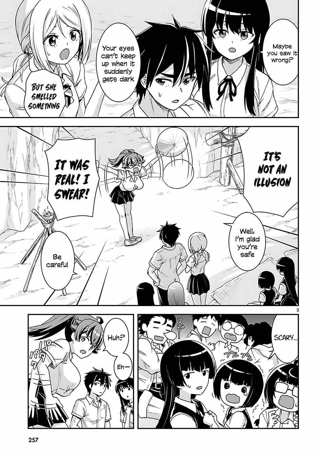 Isekai Yurutto Survival Seikatsu: Gakkou No Minna To Isekai No Mujintou Ni Tenishitakedo Ore Dake Rakushou Desu Chapter 39 - Page 3 in English
