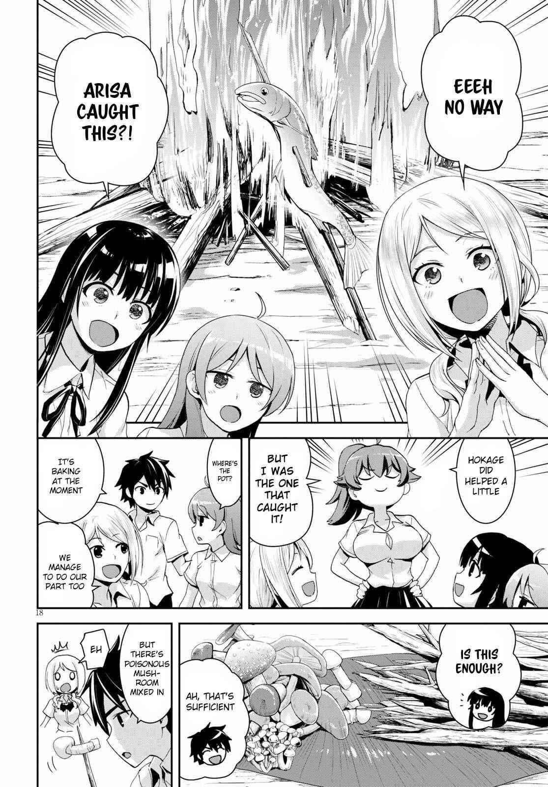 Isekai Yurutto Survival Seikatsu: Gakkou No Minna To Isekai No Mujintou Ni Tenishitakedo Ore Dake Rakushou Desu Chapter 4 - Page 18 in English