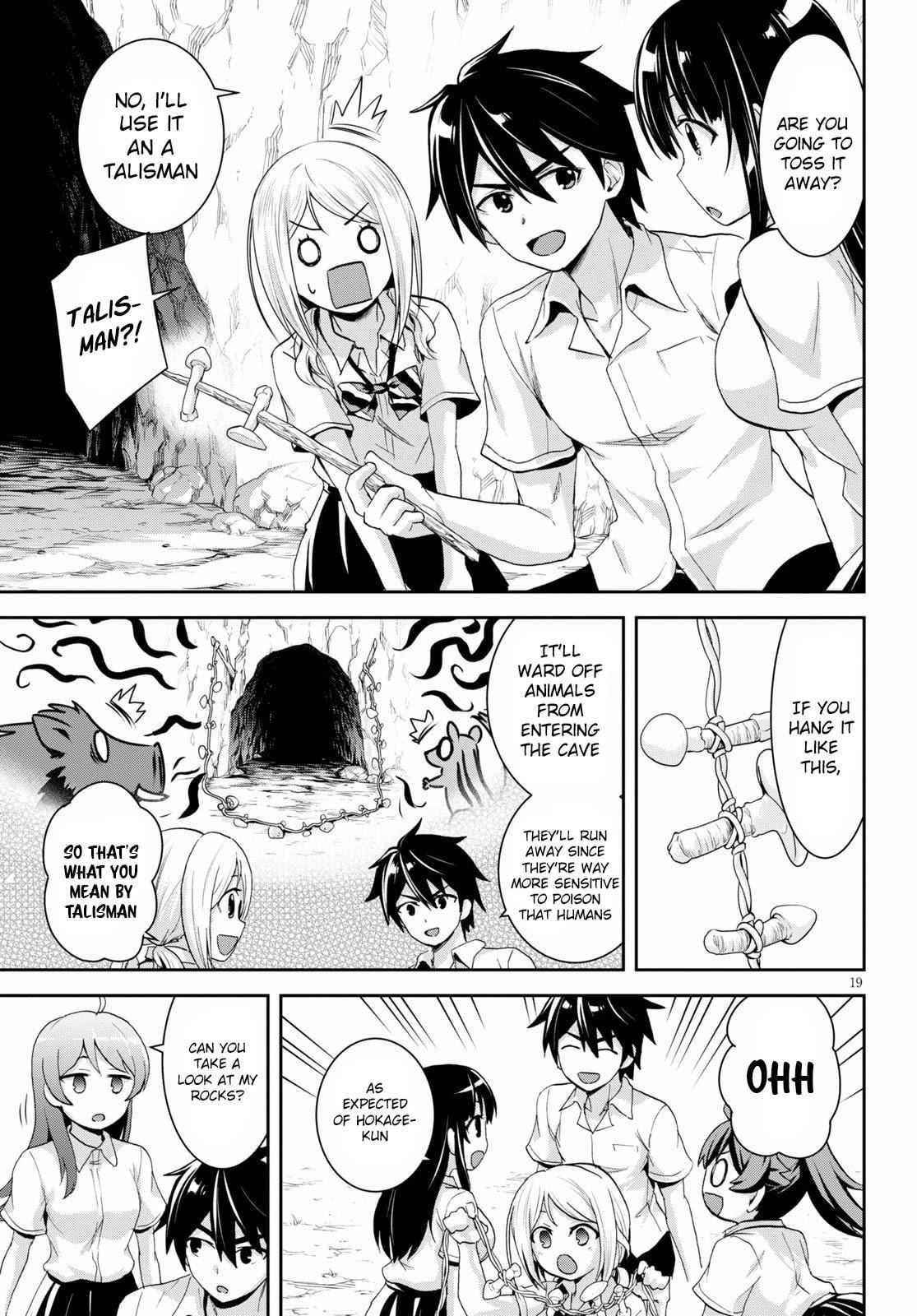 Isekai Yurutto Survival Seikatsu: Gakkou No Minna To Isekai No Mujintou Ni Tenishitakedo Ore Dake Rakushou Desu Chapter 4 - Page 19 in English