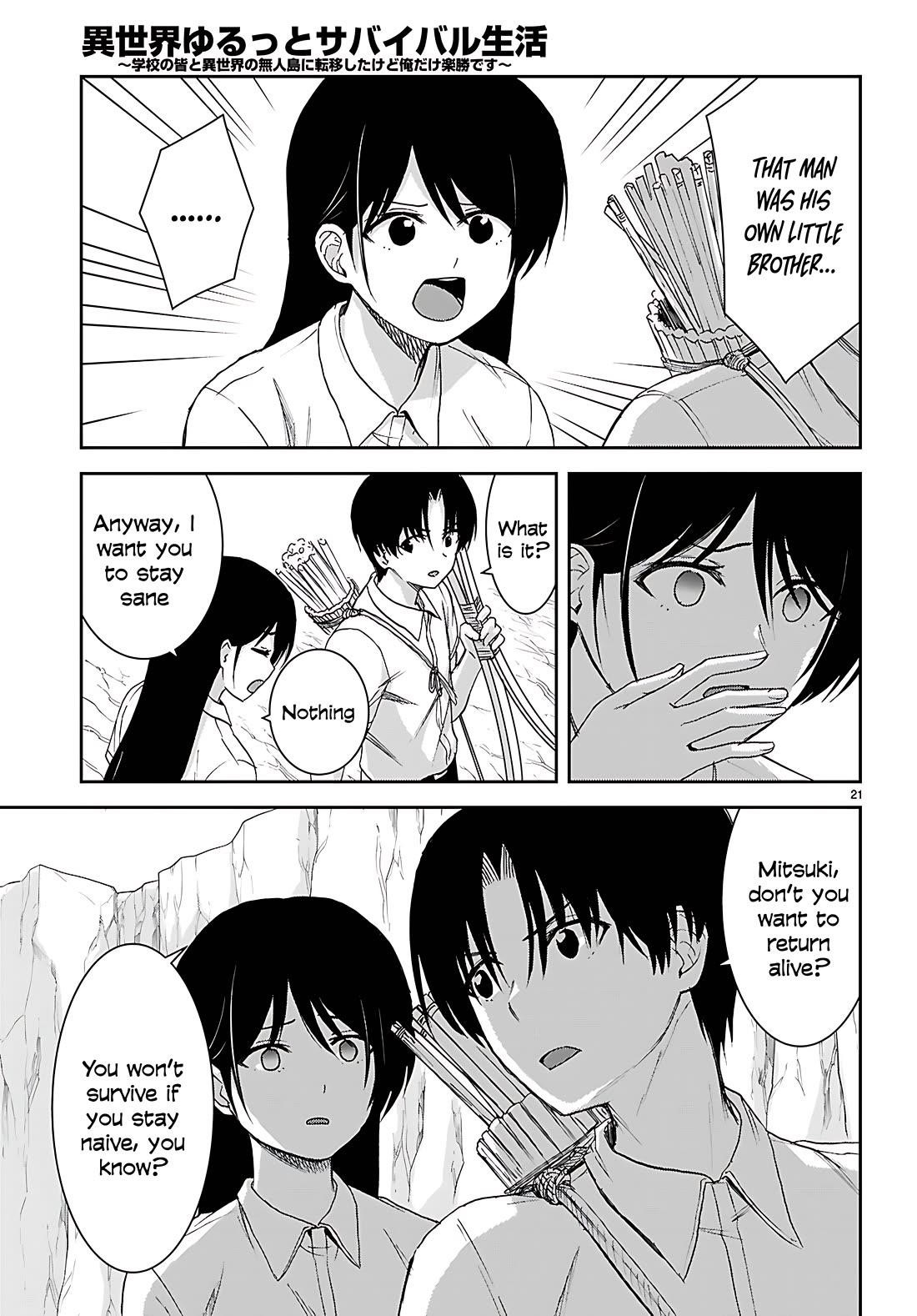 Isekai Yurutto Survival Seikatsu: Gakkou No Minna To Isekai No Mujintou Ni Tenishitakedo Ore Dake Rakushou Desu Chapter 41 - Page 23 in English