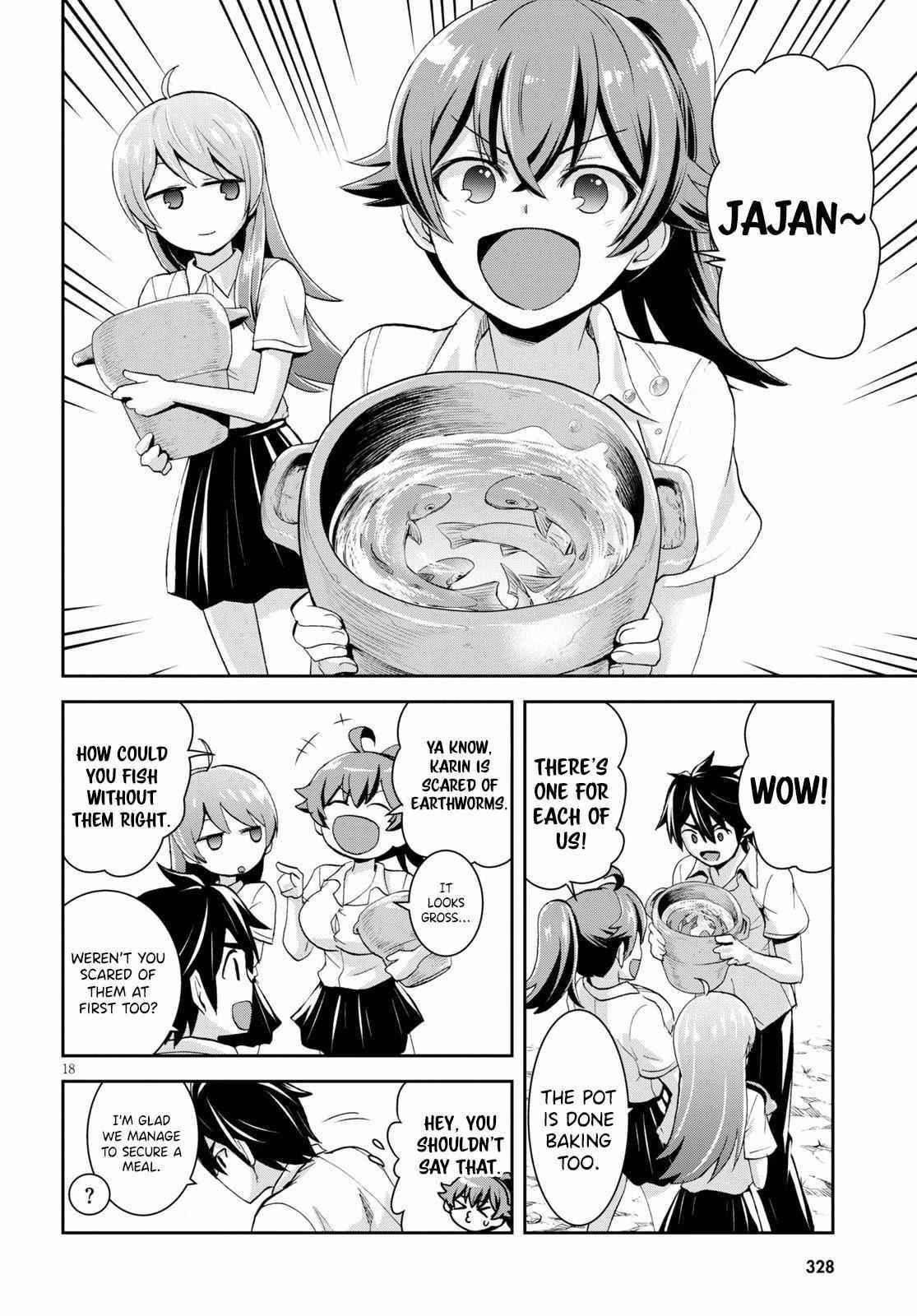 Isekai Yurutto Survival Seikatsu: Gakkou No Minna To Isekai No Mujintou Ni Tenishitakedo Ore Dake Rakushou Desu Chapter 5 - Page 18 in English