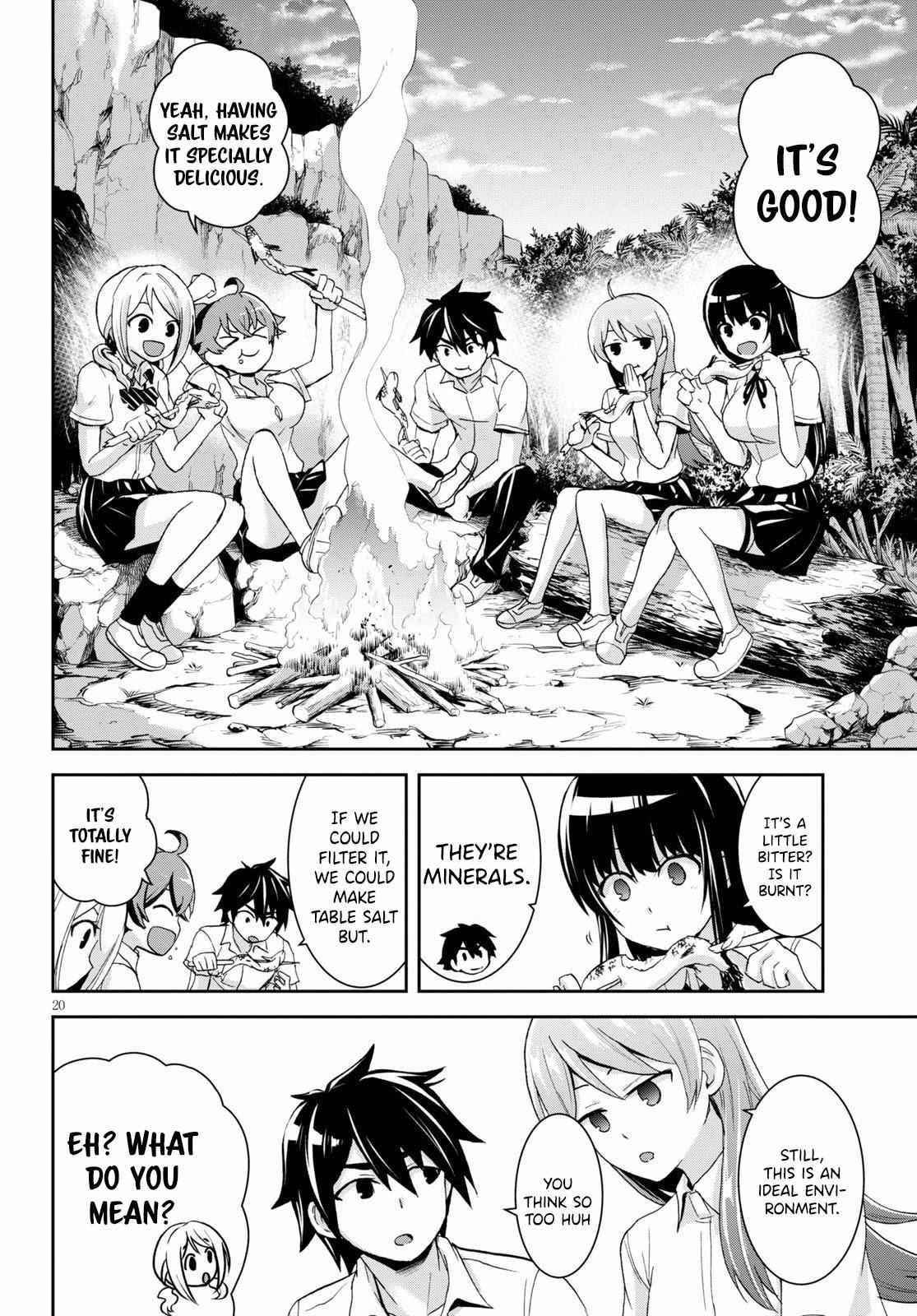 Isekai Yurutto Survival Seikatsu: Gakkou No Minna To Isekai No Mujintou Ni Tenishitakedo Ore Dake Rakushou Desu Chapter 5 - Page 20 in English