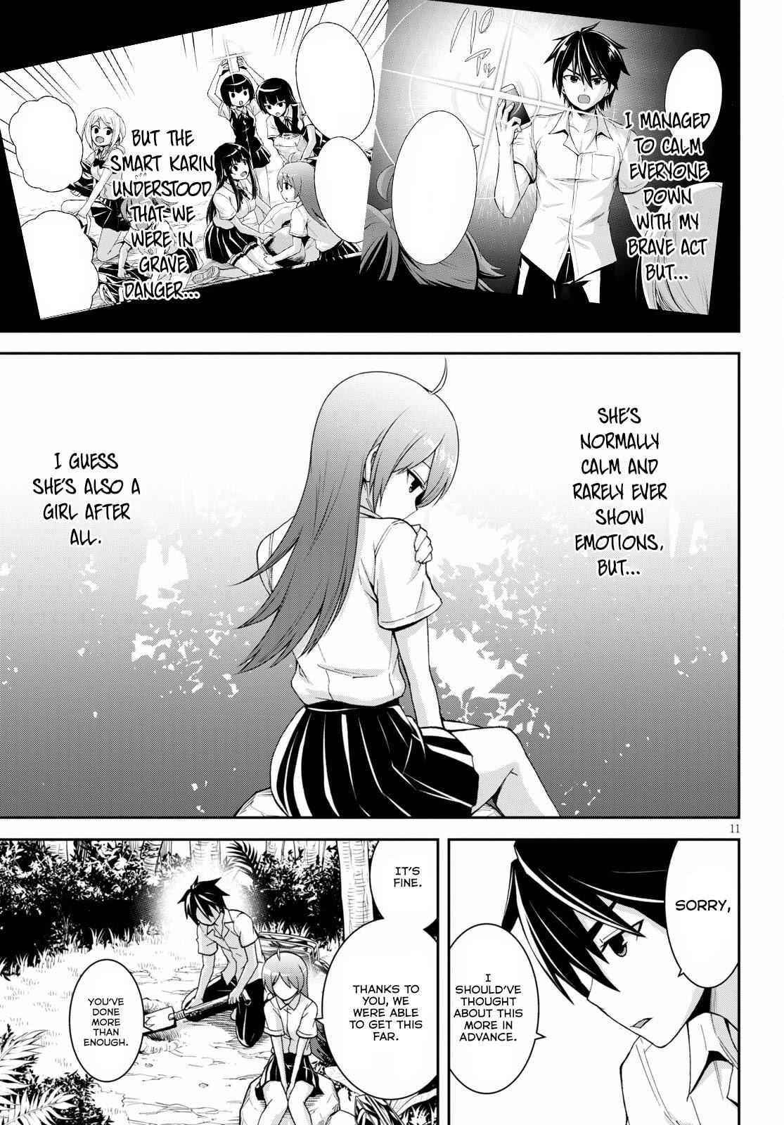 Isekai Yurutto Survival Seikatsu: Gakkou No Minna To Isekai No Mujintou Ni Tenishitakedo Ore Dake Rakushou Desu Chapter 9 - Page 11 in English