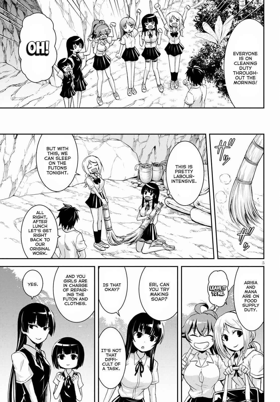 Isekai Yurutto Survival Seikatsu: Gakkou No Minna To Isekai No Mujintou Ni Tenishitakedo Ore Dake Rakushou Desu Chapter 9 - Page 5 in English