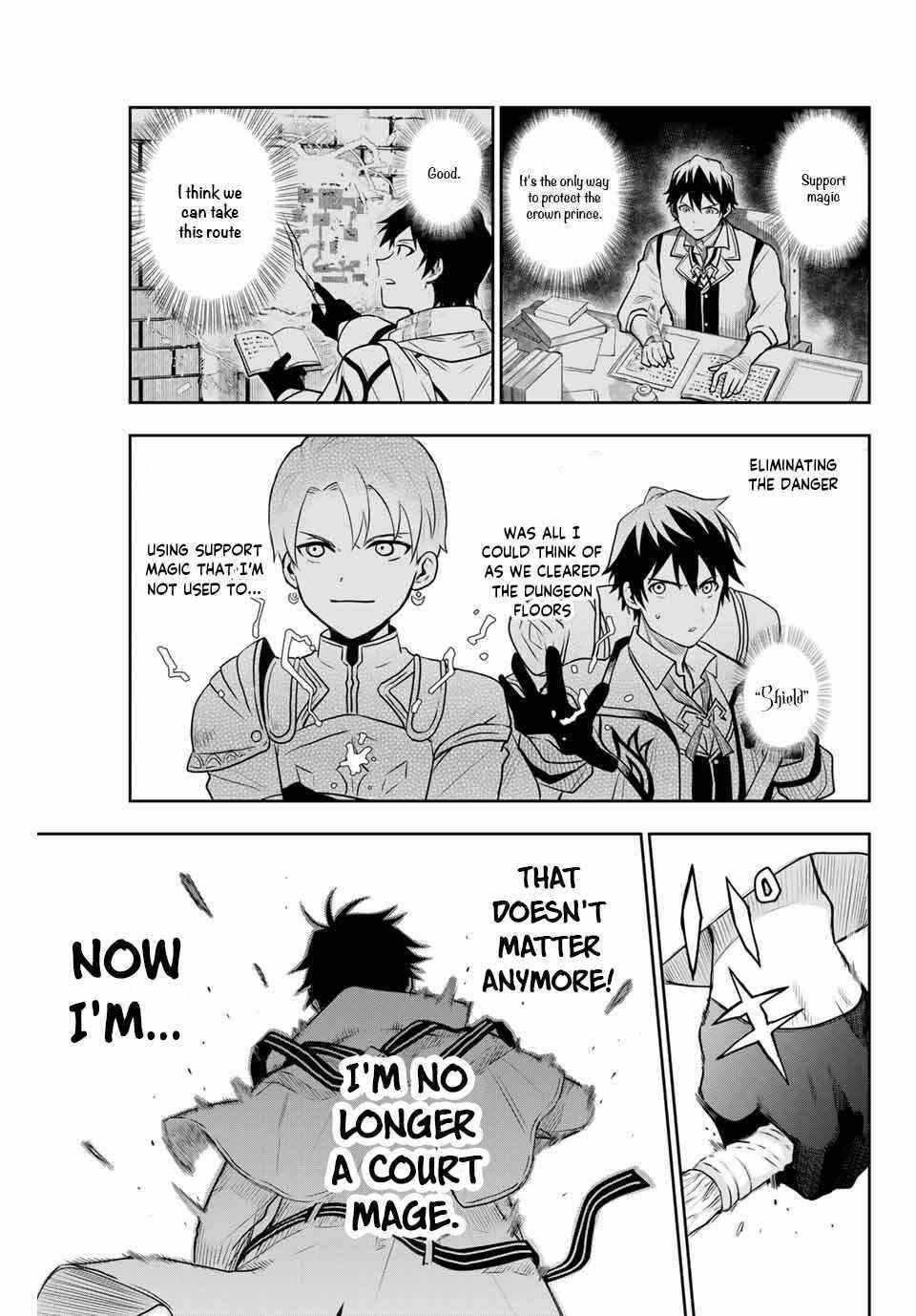 A Court Magician, Who Was Focused On Supportive Magic Because His Allies Were Too Weak, Aims To Become The Strongest After Being Banished Chapter 2 - Page 13 in English