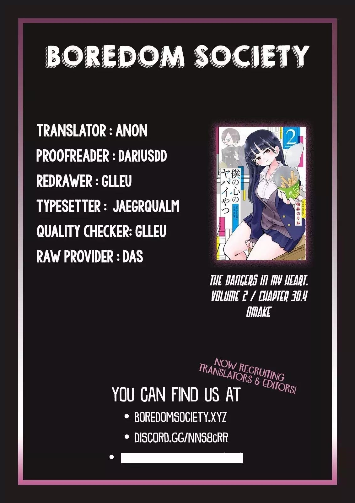 The Dangers in My Heart Chapter 30.4 - Page 9 in English