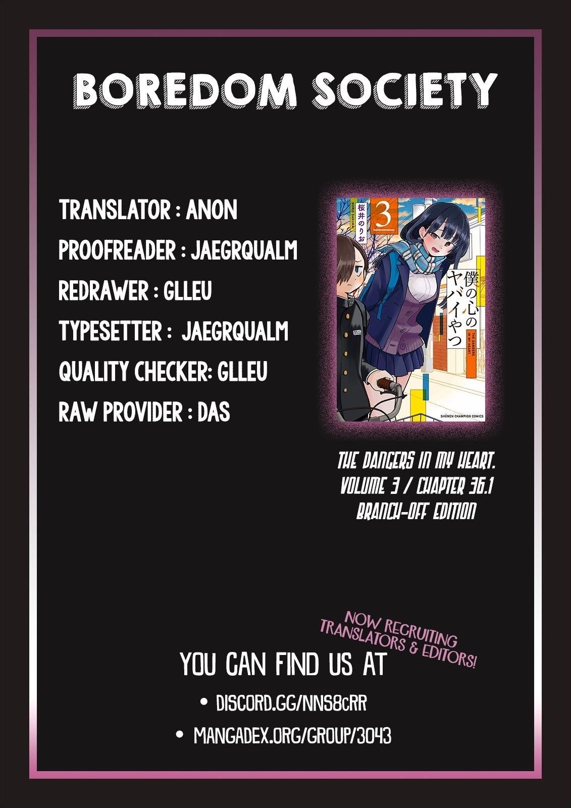 The Dangers in My Heart Chapter 36.1 - Page 6 in English
