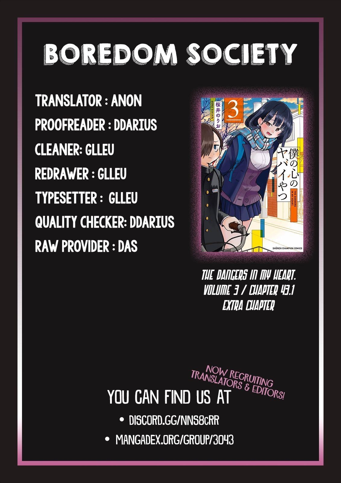 The Dangers in My Heart Chapter 43.1 - Page 4 in English