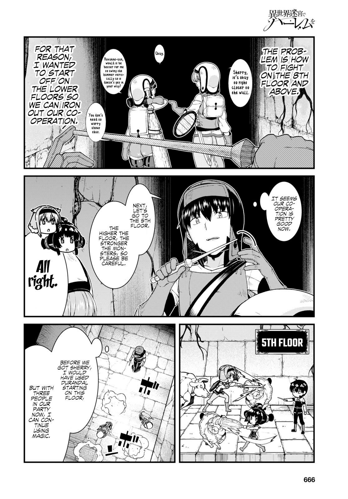 Isekai Meikyuu De Harem O Chapter 45 - Page 15 in English