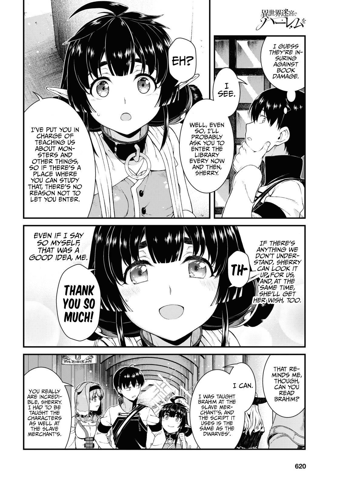 Isekai Meikyuu De Harem O Chapter 56 - Page 14 in English