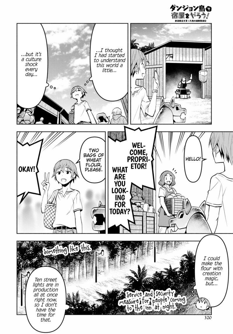 Dungeon Tou de Yadoya wo Yarou! Souzou Mahou wo Moratta Ore no Hosoude Hanjouki Chapter 37 - Page 22 in English