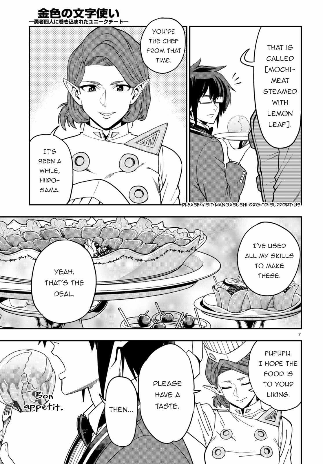 Konjiki No Moji Tsukai - Yuusha Yonin Ni Makikomareta Unique Cheat Chapter 99 - Page 7 in English